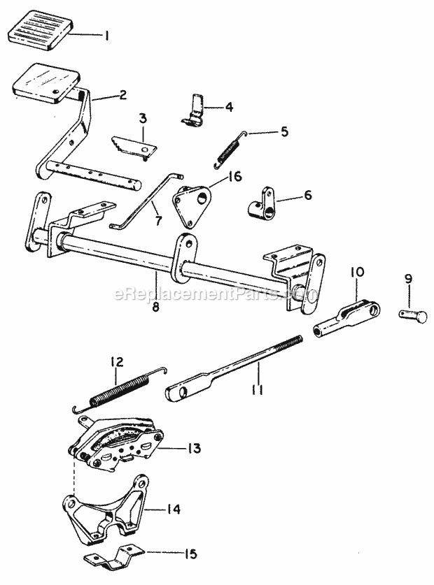 Brakes & Connections-582-Sn 720000 & Below Diagram and Parts List for 1604 2050598U, 144-582-399, 145-582-399, 142-582-3 Cub Cadet Lawn Tractor